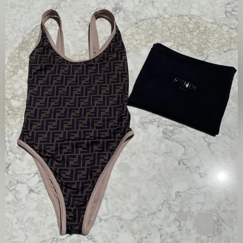 Fendi bathing suit - Size XS reversible brown/cream